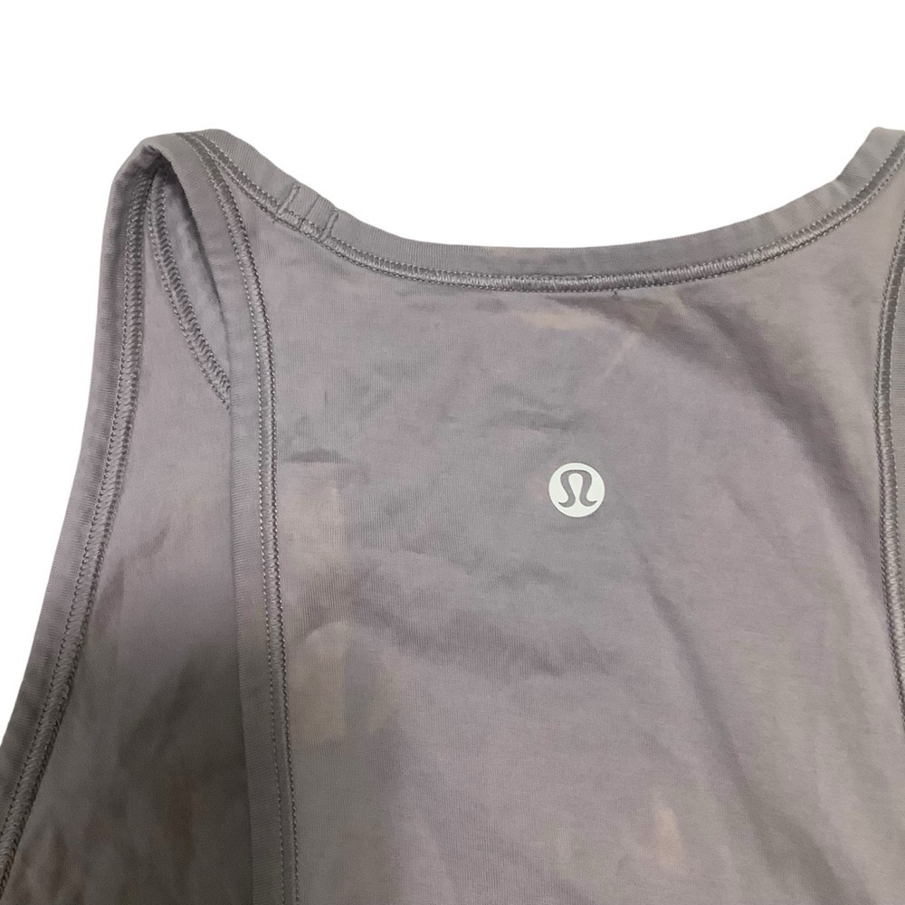 Lululemon Show Your Edge Muscle Tank Sz 4 Lilac Grey Flaw - Picture 5 of 9